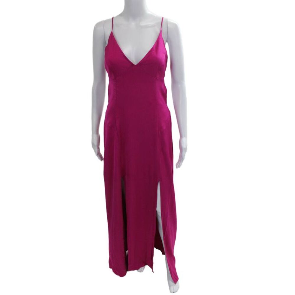 Manning Cartell Womens Pink Viscose V Neck Sleeveless Maxi Dress Size 10